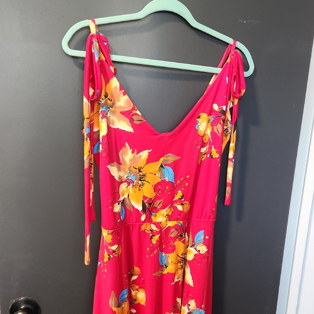Rebdolls Vibrant Pink Floral Dress